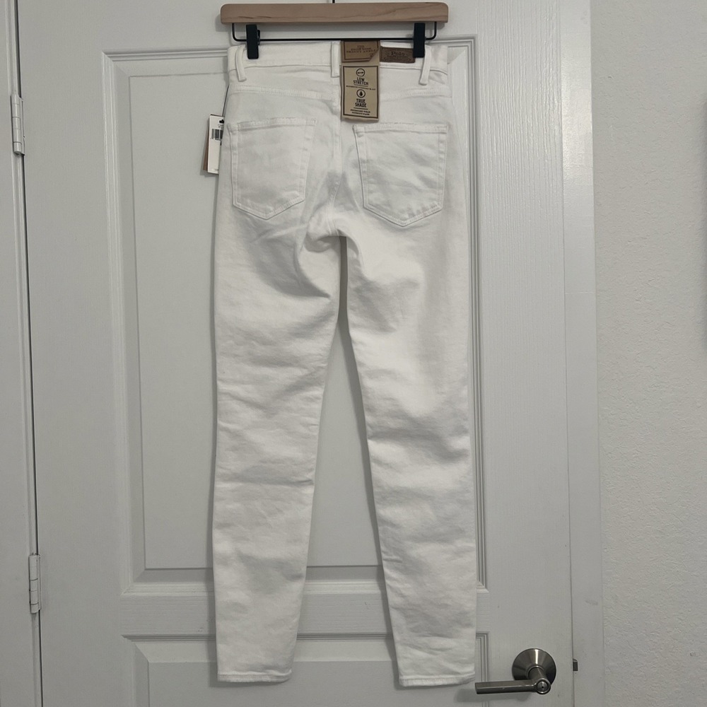 Polo Ralph Lauren High Rise Skinny Ankle Jeans White Women's Size 25 NWT Preppy - Picture 9 of 9